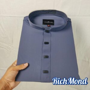 প্রিমিয়াম মাইক্রোস্টিজ সলিড পাঞ্জাবি/কালার > Ash