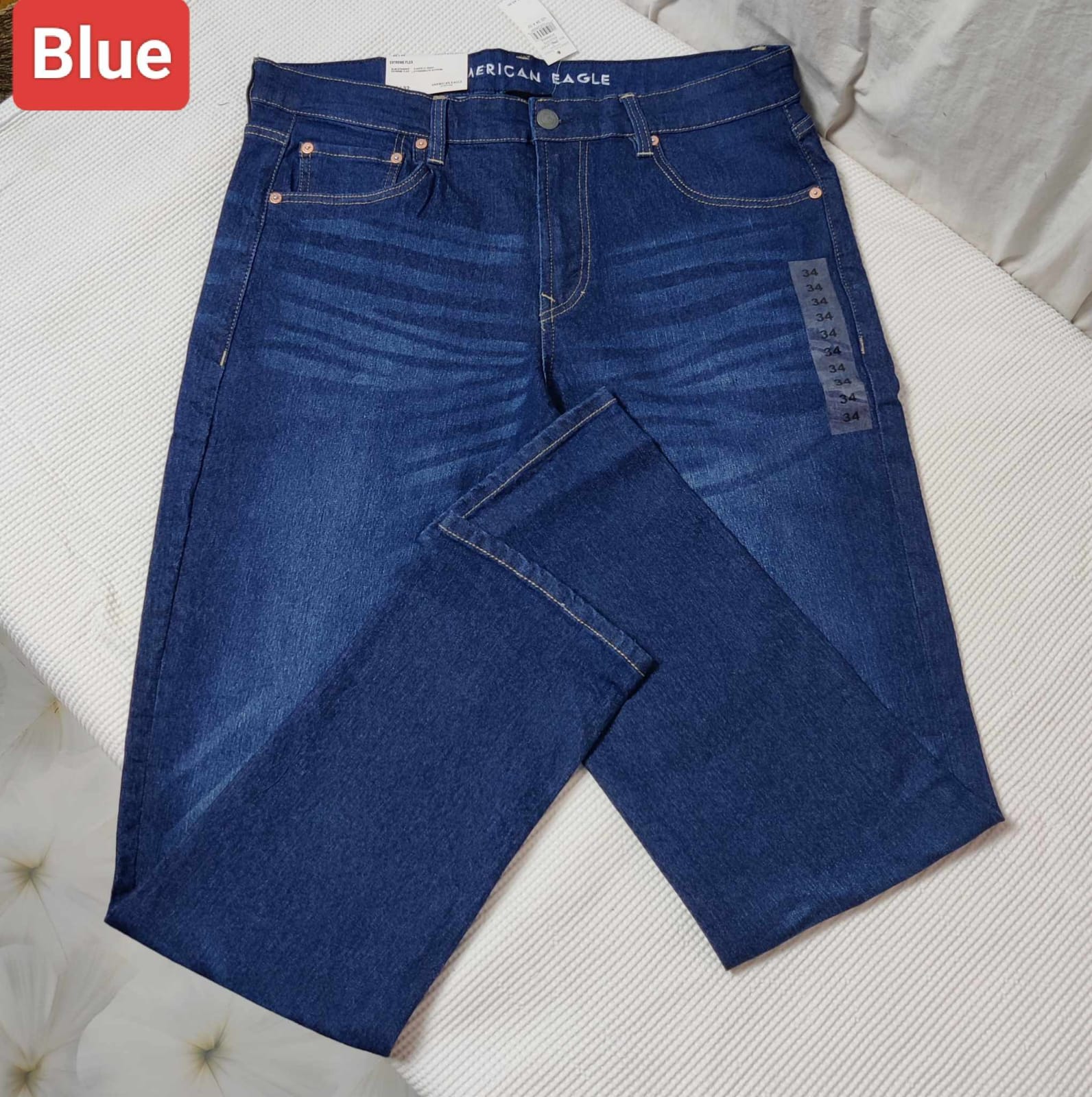 Blue wash pant