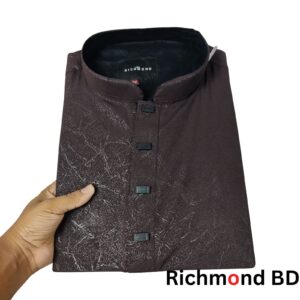 জ্যাকার্ড টেক্সচার্ড পাঞ্জাবি/কালার > Coffie