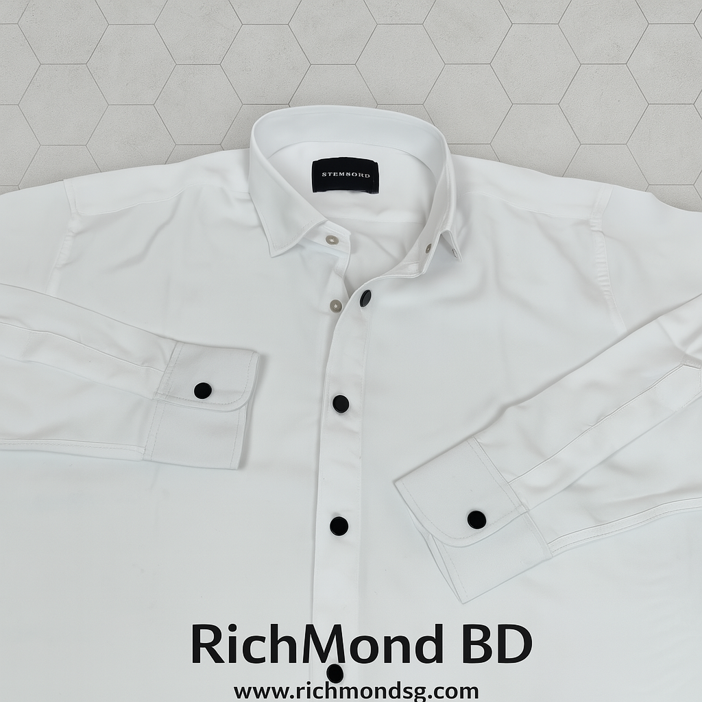 প্রিমিয়াম মাইক্রোস্টিচ শার্ট>White