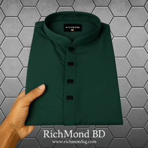 প্রিমিয়াম মাইক্রোস্টিজ সলিড পাঞ্জাবি/কালার > Bottle Green