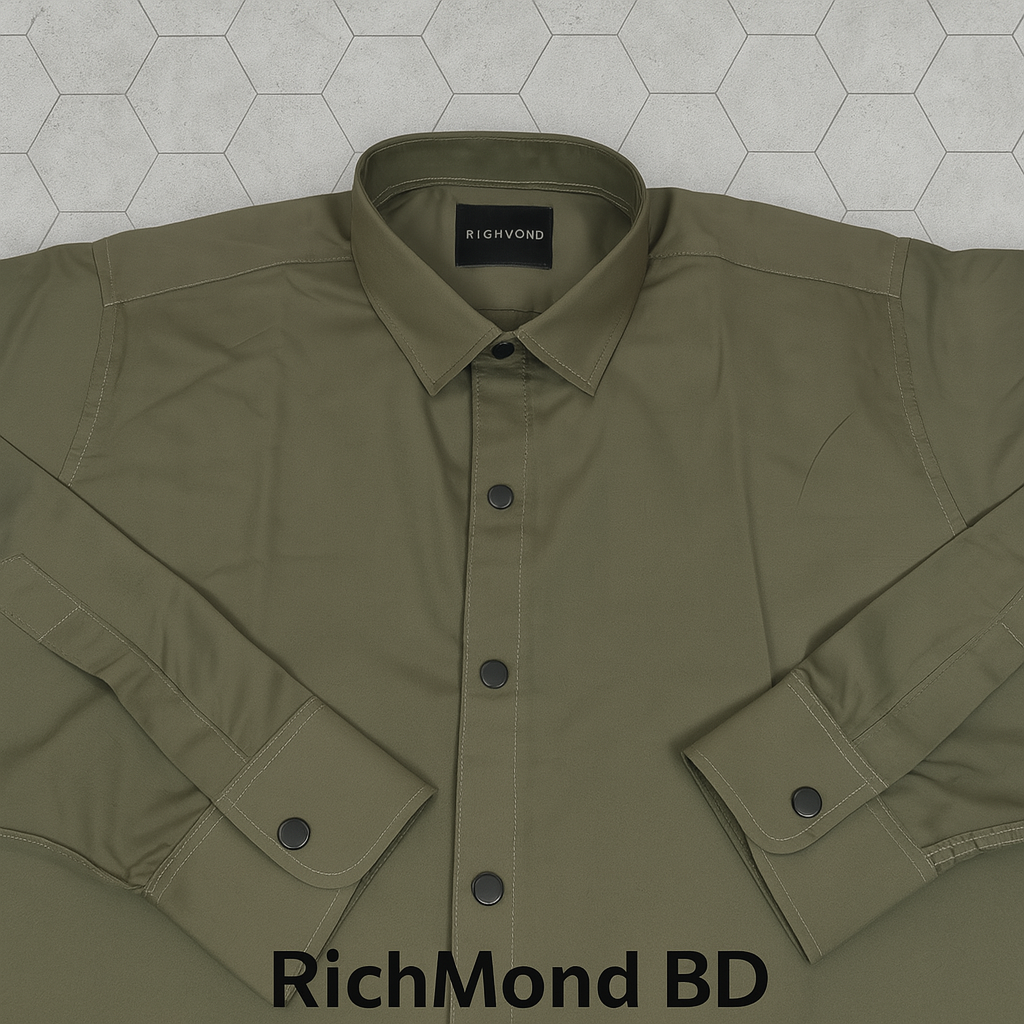 প্রিমিয়াম মাইক্রোস্টিচ শার্ট>Olive